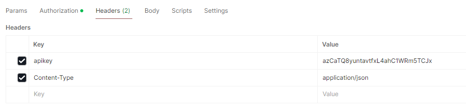 Postman Headers
